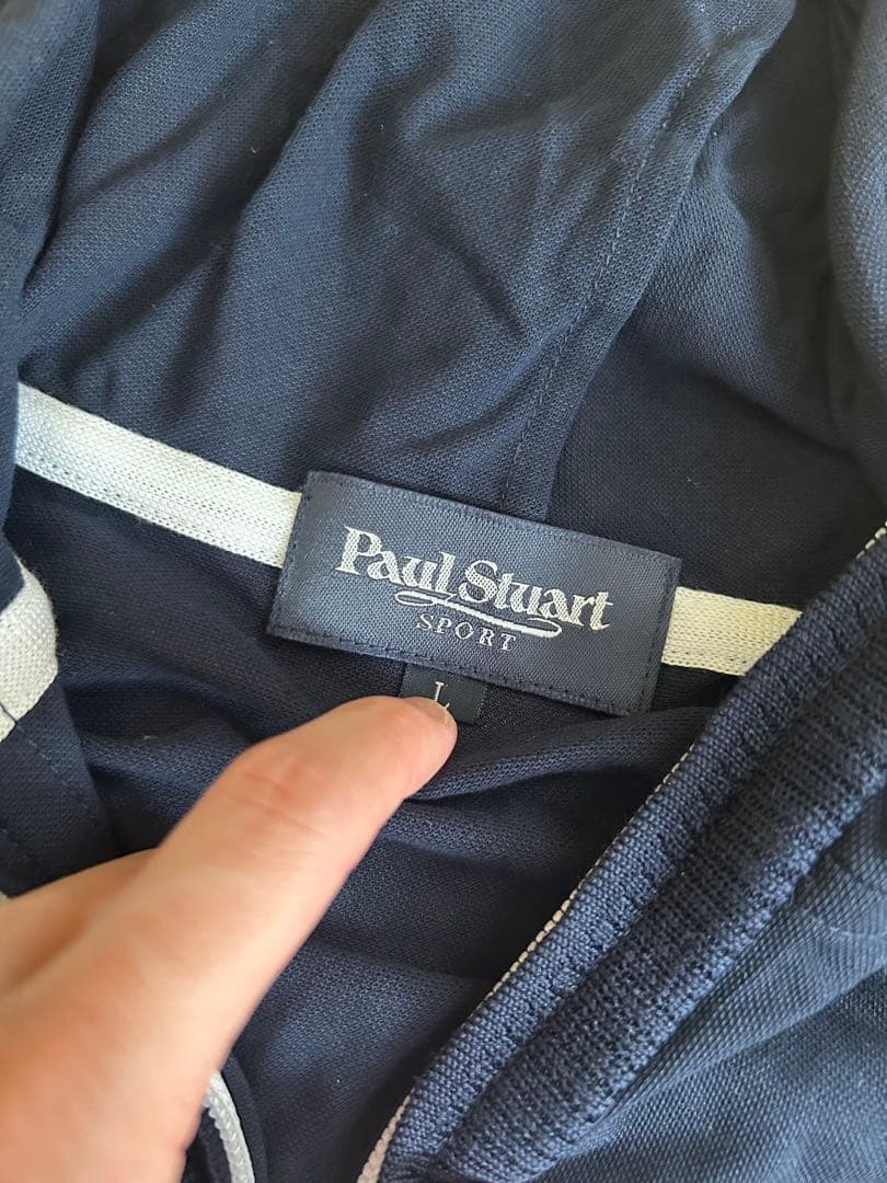 新品　Paul Stuart ネイビー パーカー　Lサイズ
