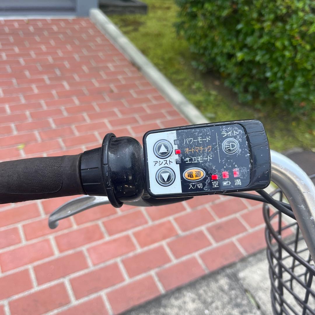 電動アシスト自転車 黒 前カゴ付き