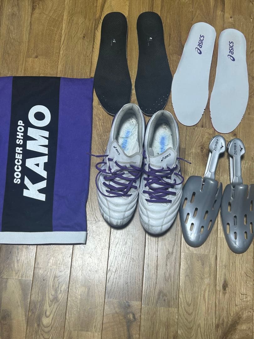ASICS ゼロ スパイクシューズ ホワイト/パープル