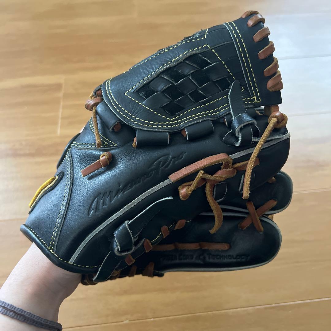 Mizuno Pro 黒 レザーグローブ