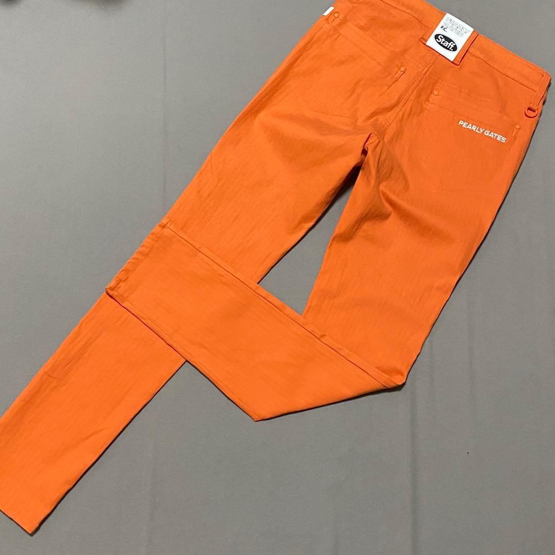 パーリーゲイツPG パワフルコットンストレッチドビーストライプロングパンツ S