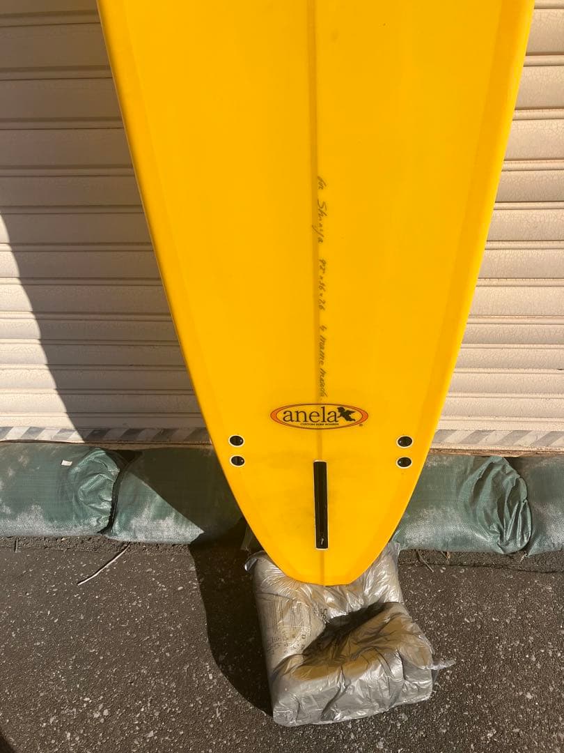 9'2 イエロー ロングボード 修理跡あり