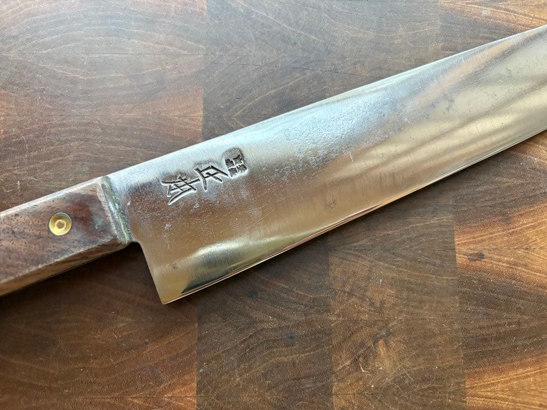 正本　最上　切付　牛刀　300mm 尺　包丁　洋包丁　研ぎ済　鋼