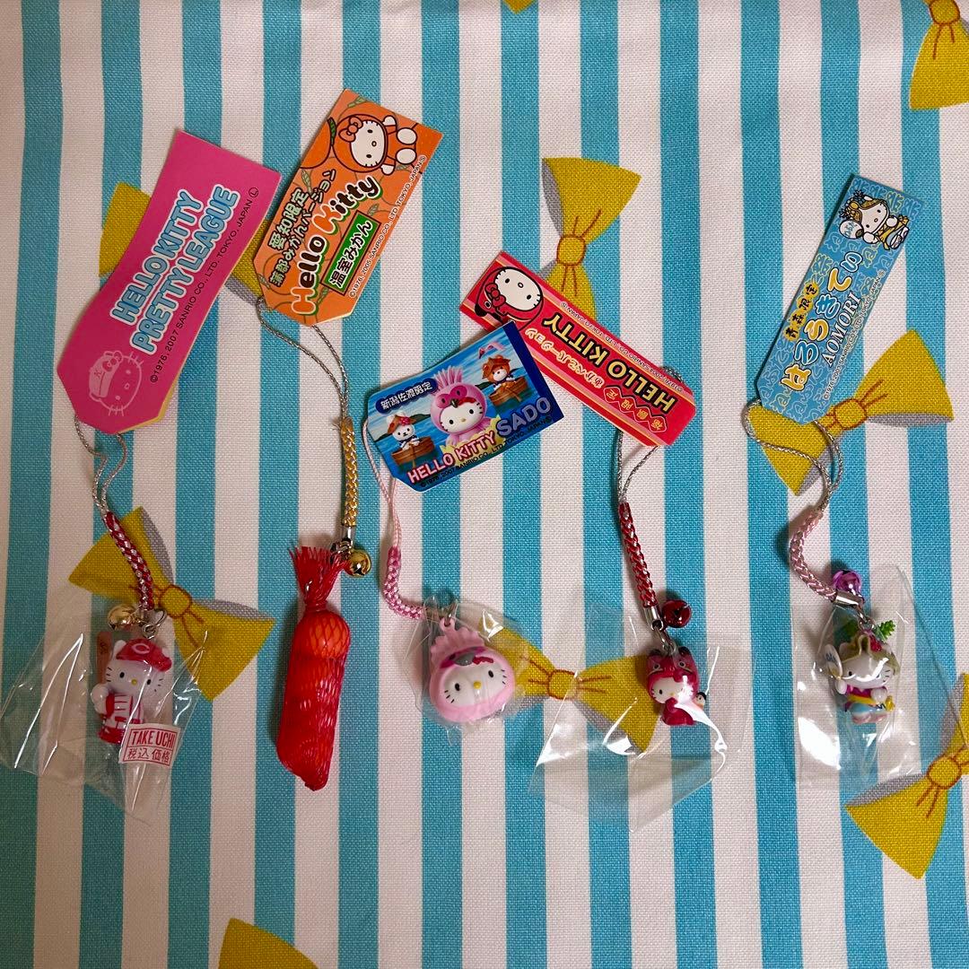 ご当地キティ まとめ売り⑩ 未開封品 根付 ストラップ 10点セット