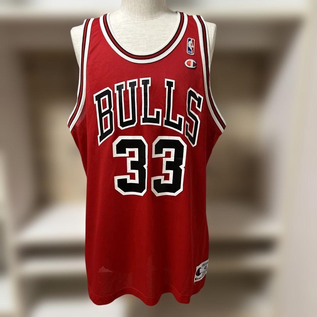 美品　チャンピオン　NBA シカゴブルズ　ゲームシャツ33 スコッティ・ピッペン