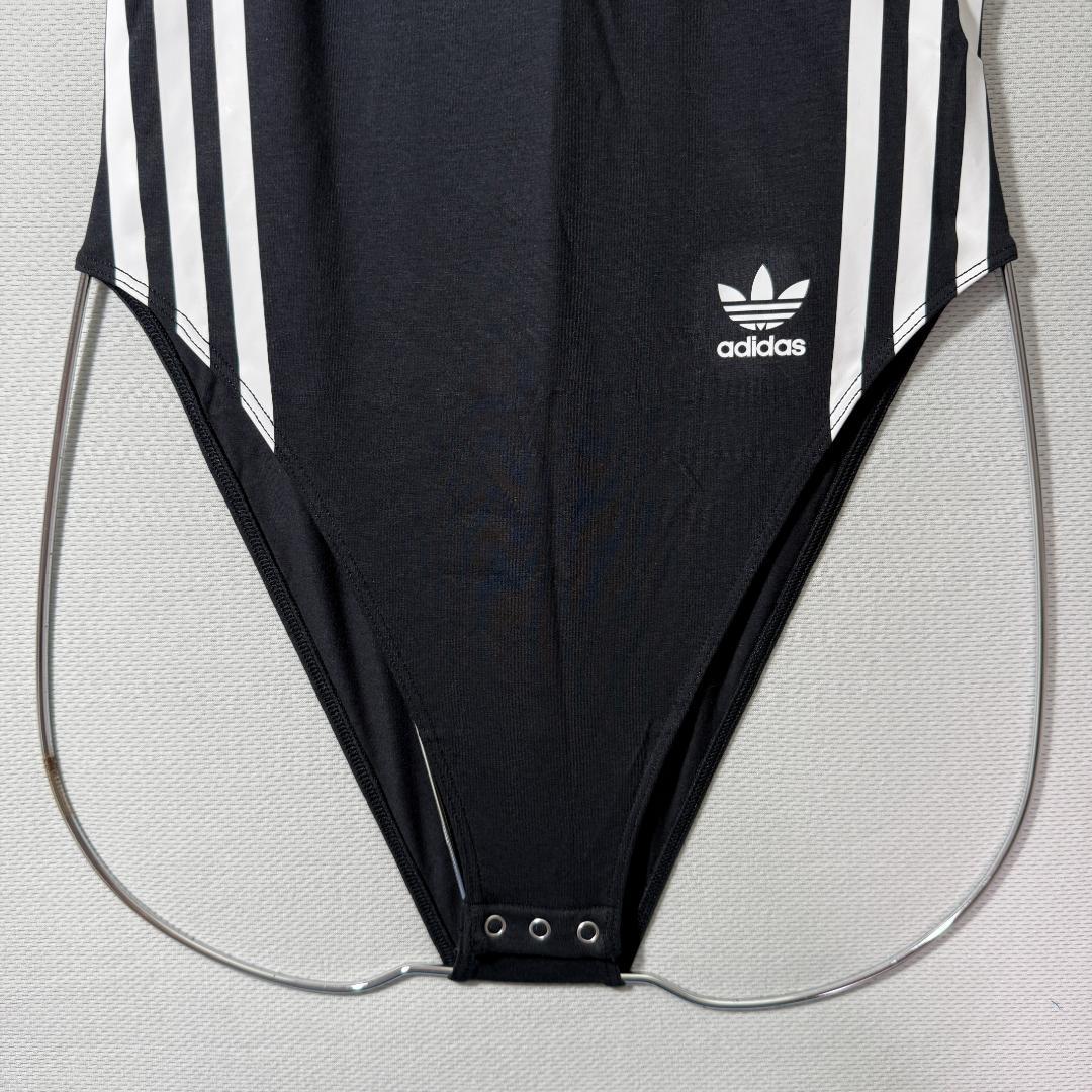 adidas ボディスーツ レオタード コットン Black 海外S