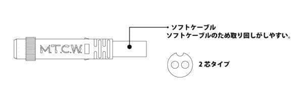 【MTCW】シマノ・ダイワ兼用 電動リール専用 ウルトラパワーコード 雷電 /*