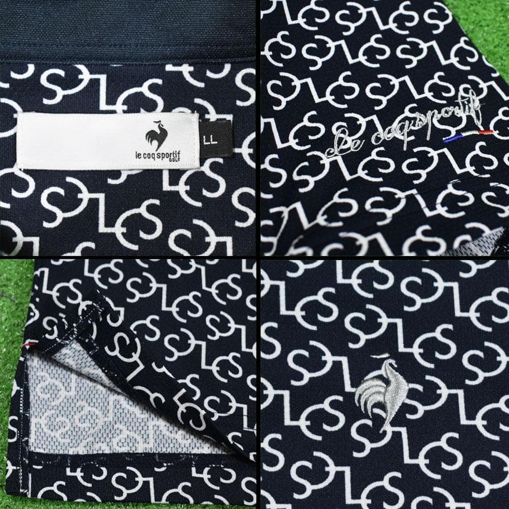 ルコックスポルティフ/ゴルフ ポロシャツ【ネイビー/LL】美品！