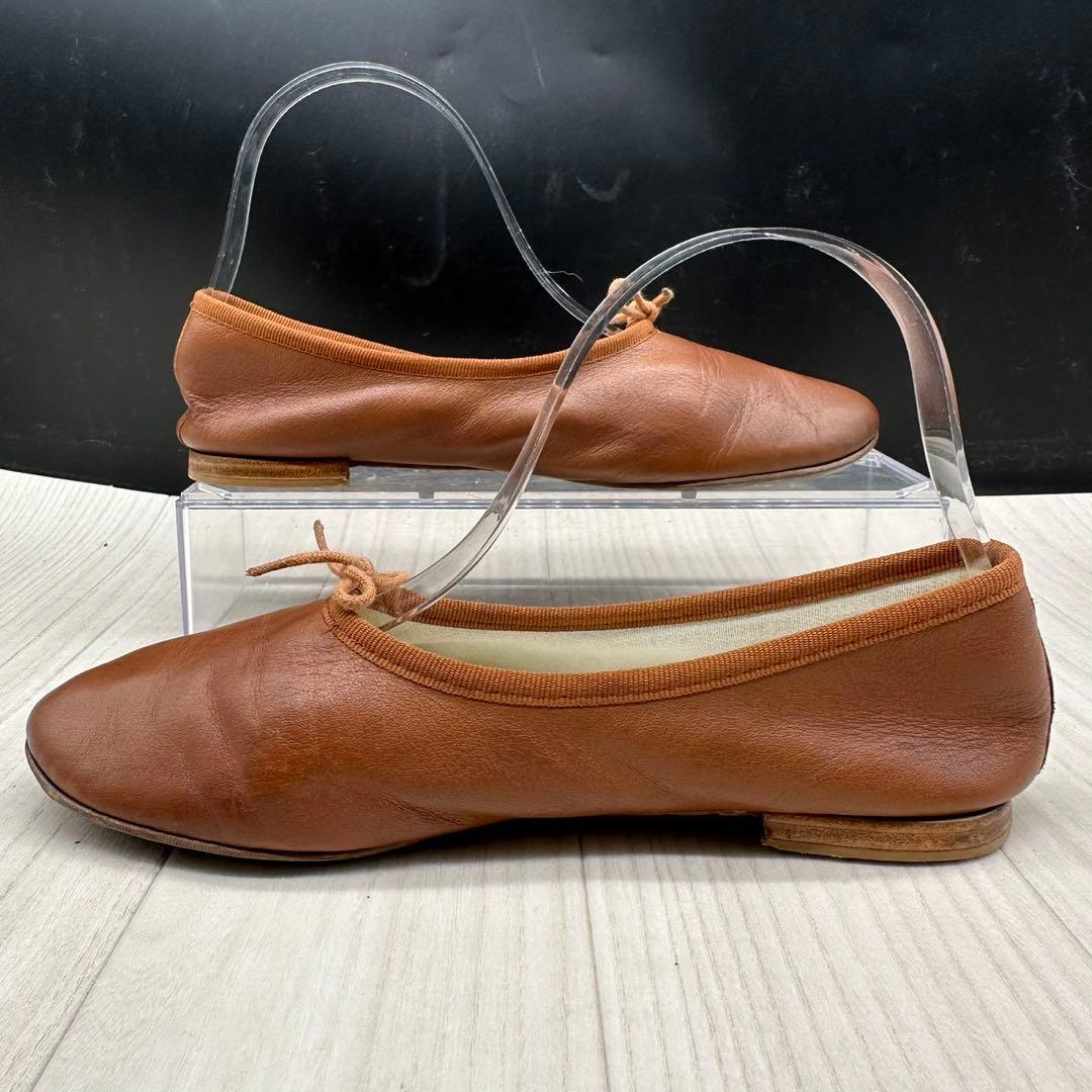 【repetto】 レペット バレエシューズ フラットシューズ レザー ブラウン