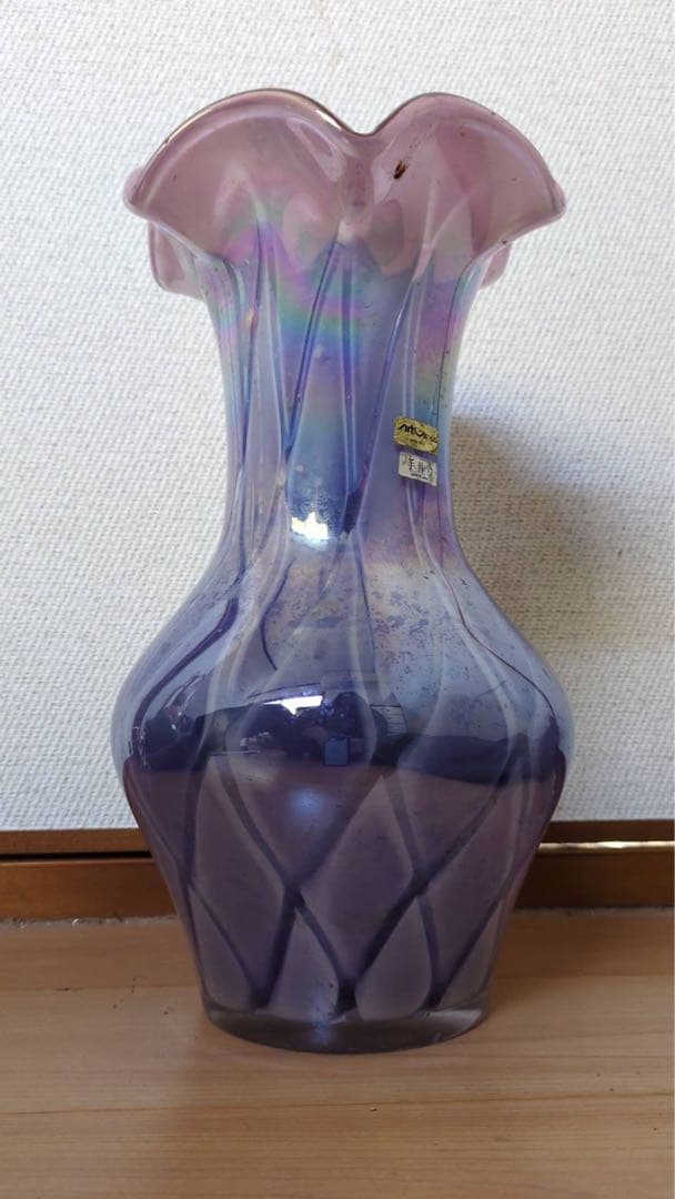 陶器とクリスタルの花瓶セット