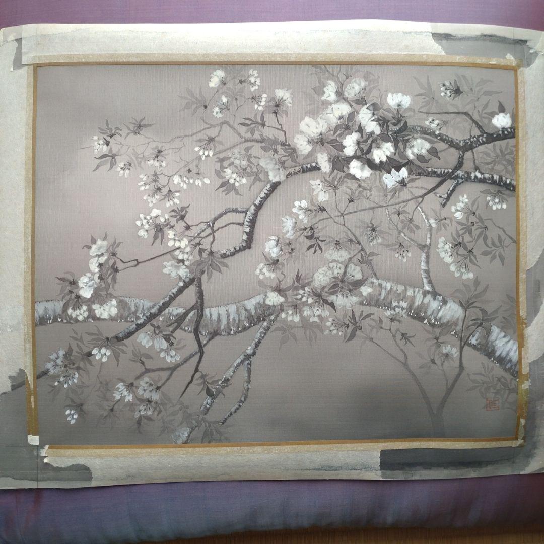 水墨画 夜桜