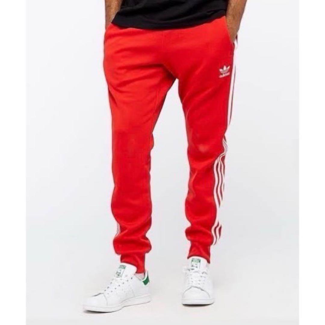 XL アディダスオリジナルス SSTトラックパンツ 赤 ジャージパンツ ジョガー