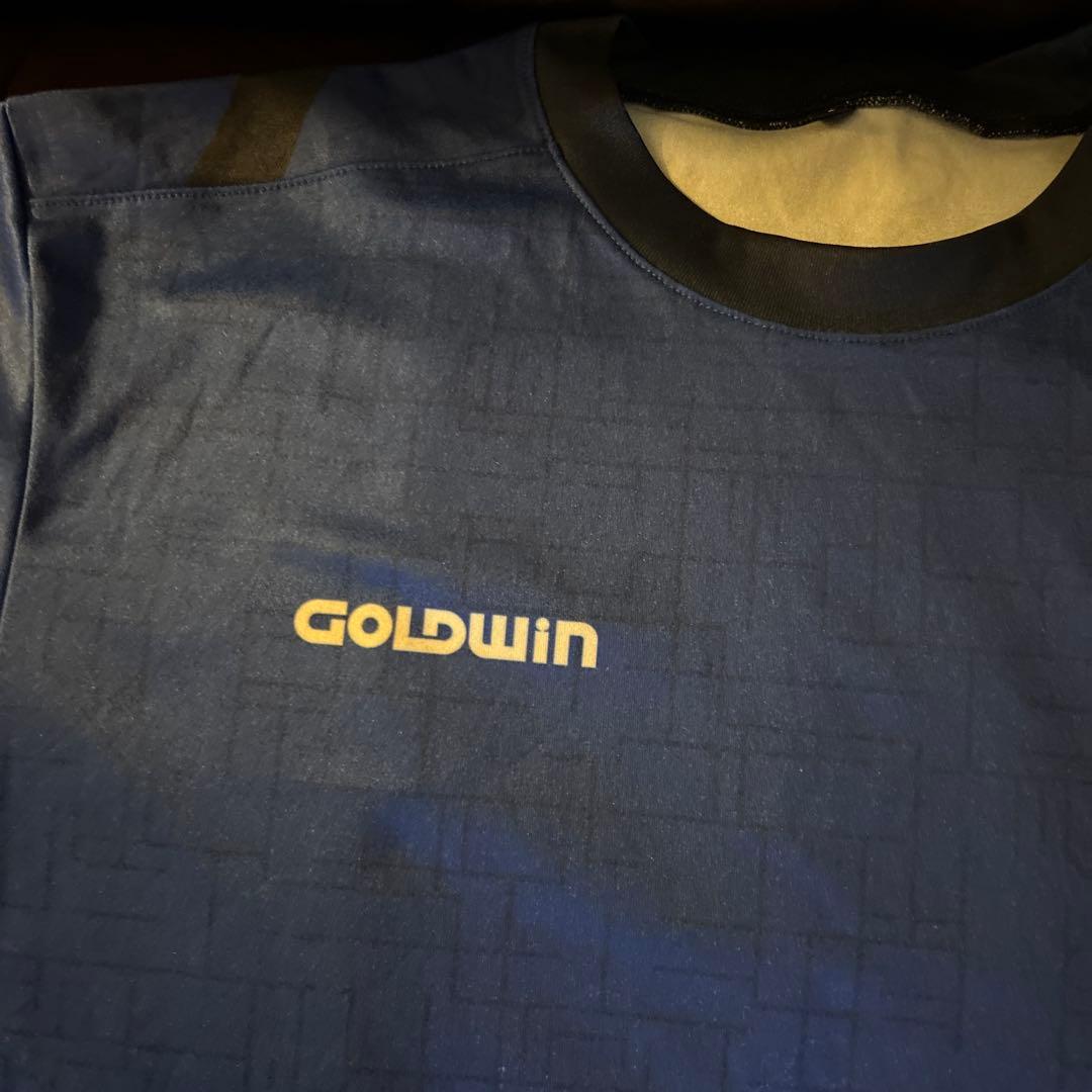 【pixie】GOLDWIN 青色 長袖シャツ　サッカー