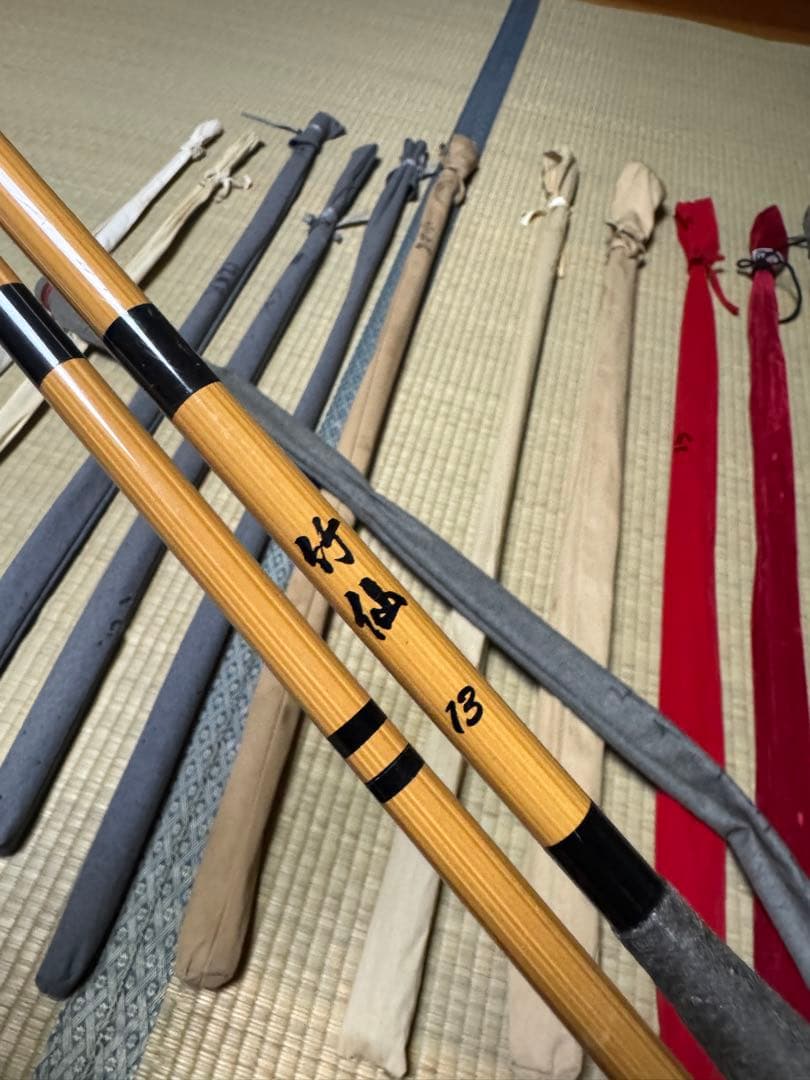 【本日週末限定価格】ヘラブナ竿10本セット＋竿立て2本
