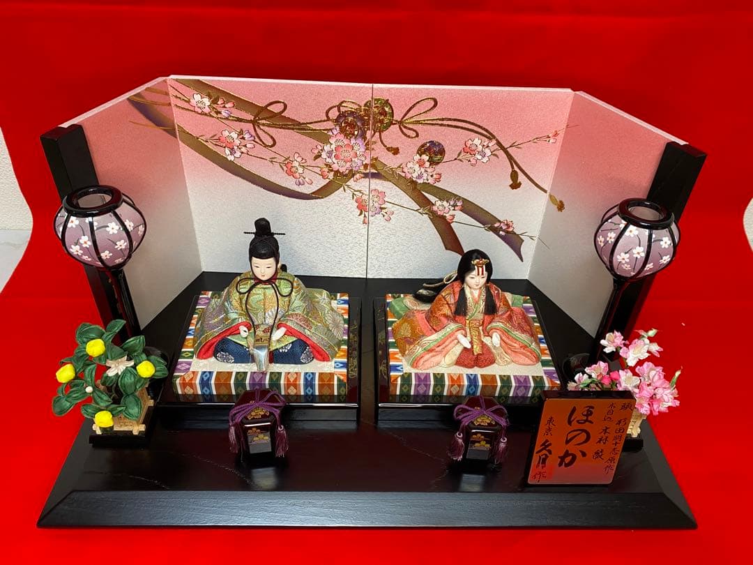 東京久月　木目込人形　ほのか　親王平飾り・頭　杉田明十志　原作・木目込　木村　綾