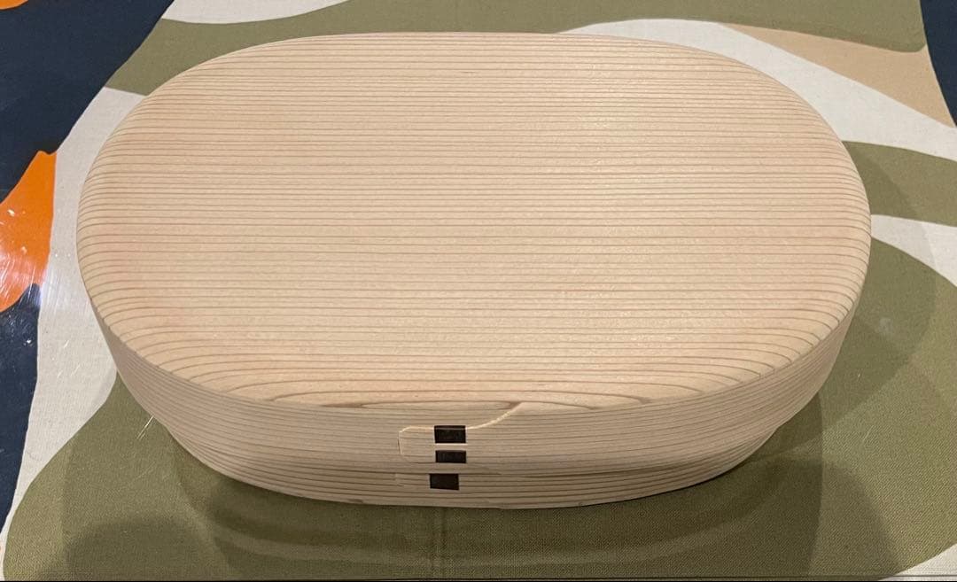 【1回のみ使用】柴田慶信商店　大館曲げわっぱ　伝統工芸品　小判弁当（大）