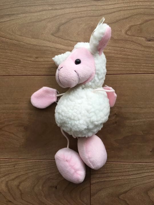 可愛い♡手足の動く羊さん♡ぬいぐるみ　白　ピンク　レア　マスコット