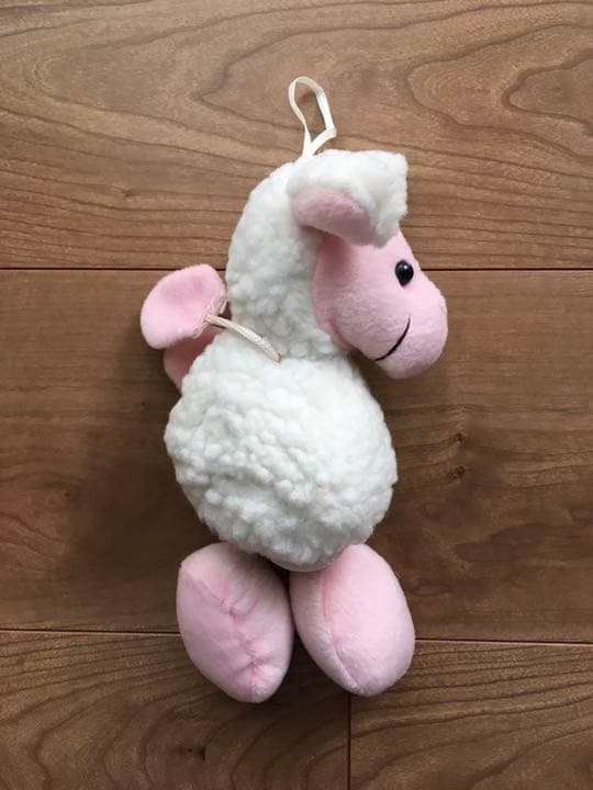 可愛い♡手足の動く羊さん♡ぬいぐるみ　白　ピンク　レア　マスコット