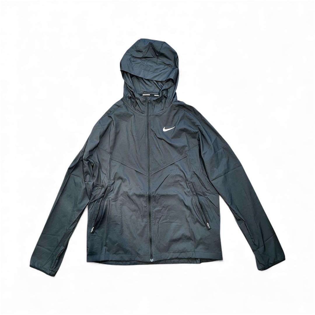 新品‼️ナイキ　ウィンドランナー　長袖 フルジップ　撥水加工　UV加工　黒　M