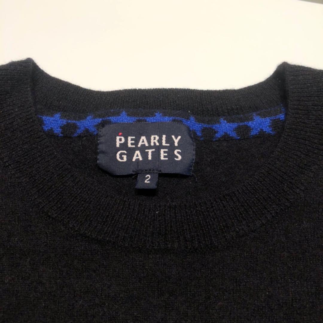 PEARLYGATES　長袖ニット　ゴルフウェア　星　ブラック　サイズ2