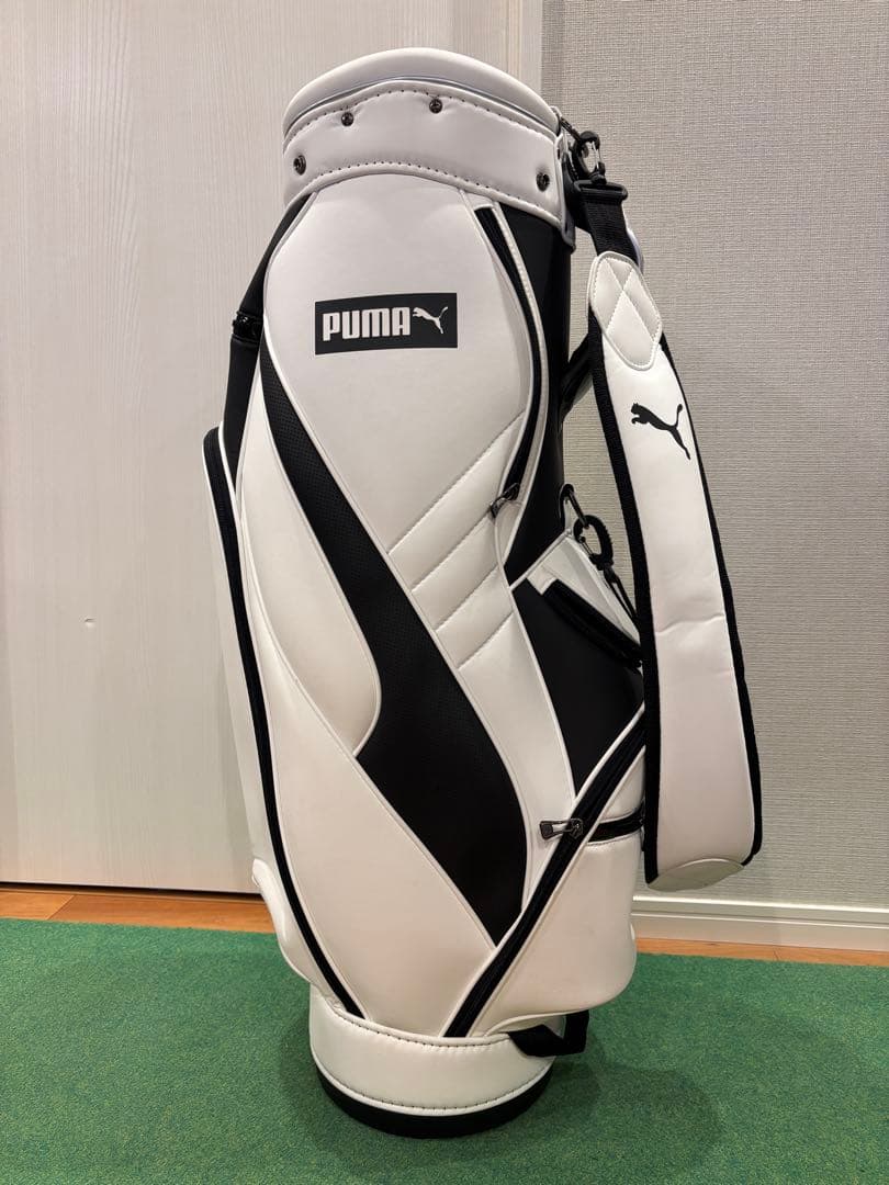 【美品】PUMA プーマ キャディバッグ ホワイト/ブラック