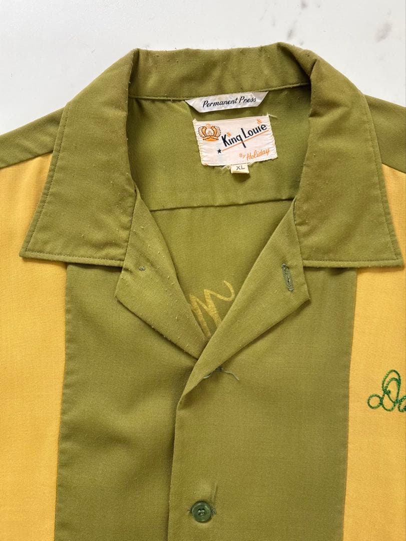 King Louie ボウリングシャツ オリーブグリーン ヴィンテージ