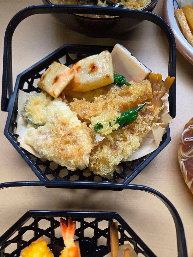 食品サンプル 天ぷら ハンバーグ ステーキ エビフライ 天丼