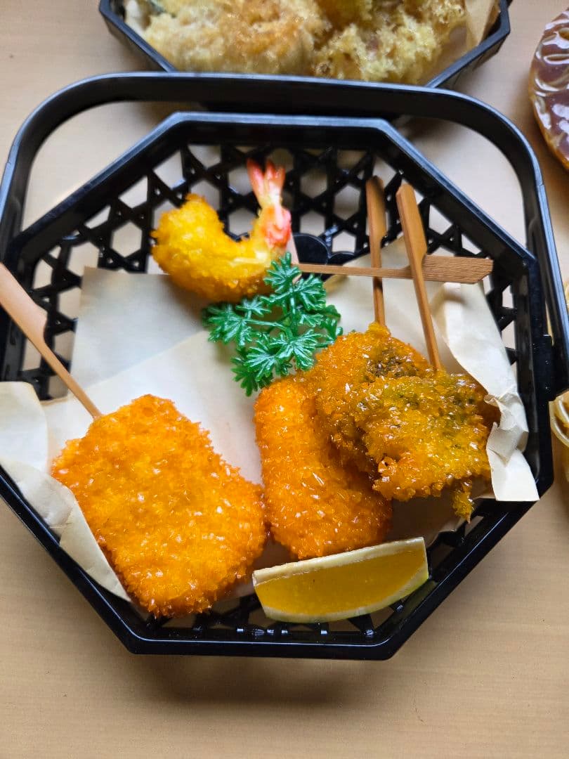食品サンプル 天ぷら ハンバーグ ステーキ エビフライ 天丼
