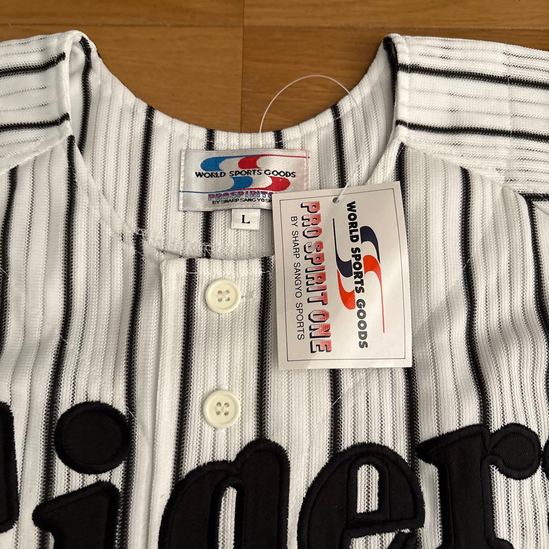 阪神Tigers ユニフォームシャツ L サイズ　ストライプ 背番号3八木選手