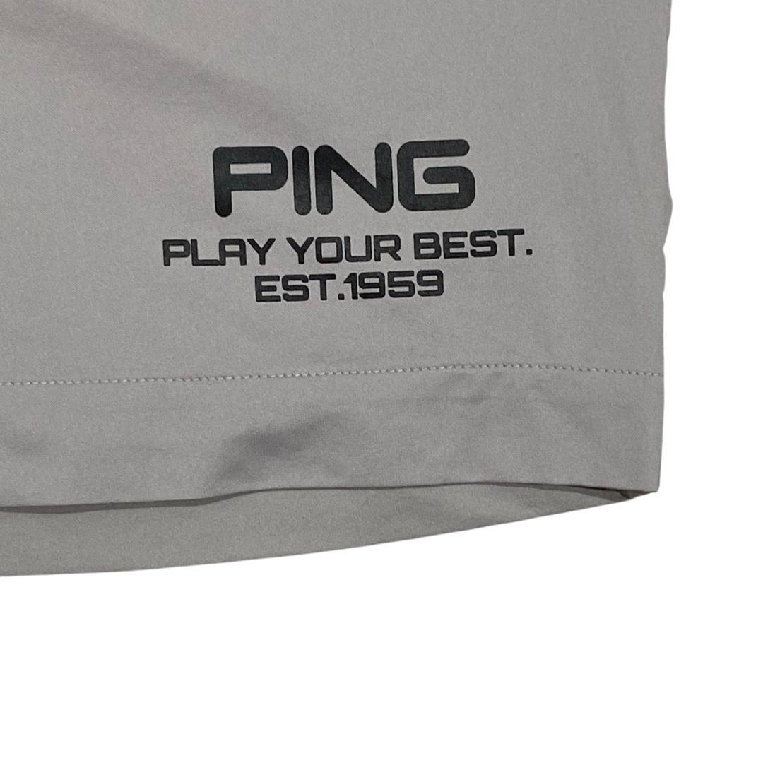 PING ピン 撥水 ショートパンツ L グレー ブラック ゴルフ メンズ