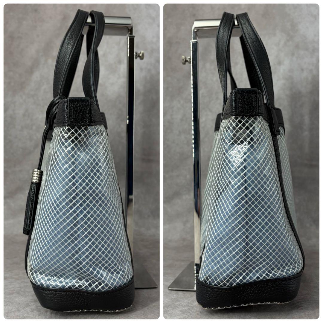 【希少】レクサス トートバッグ クリアチェック PVC×レザー インナーバッグ付