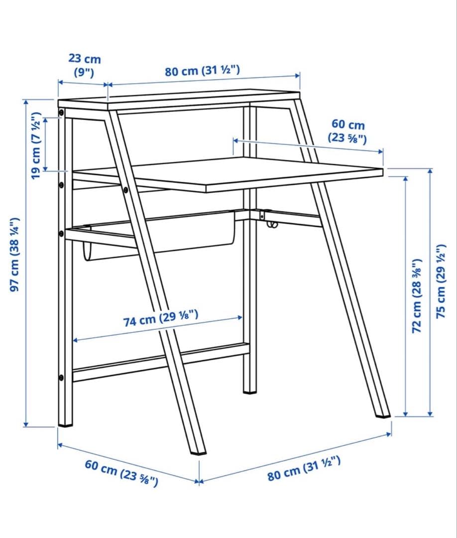 IKEA ミットプランMITTPLAN ホワイトデスク　学習机