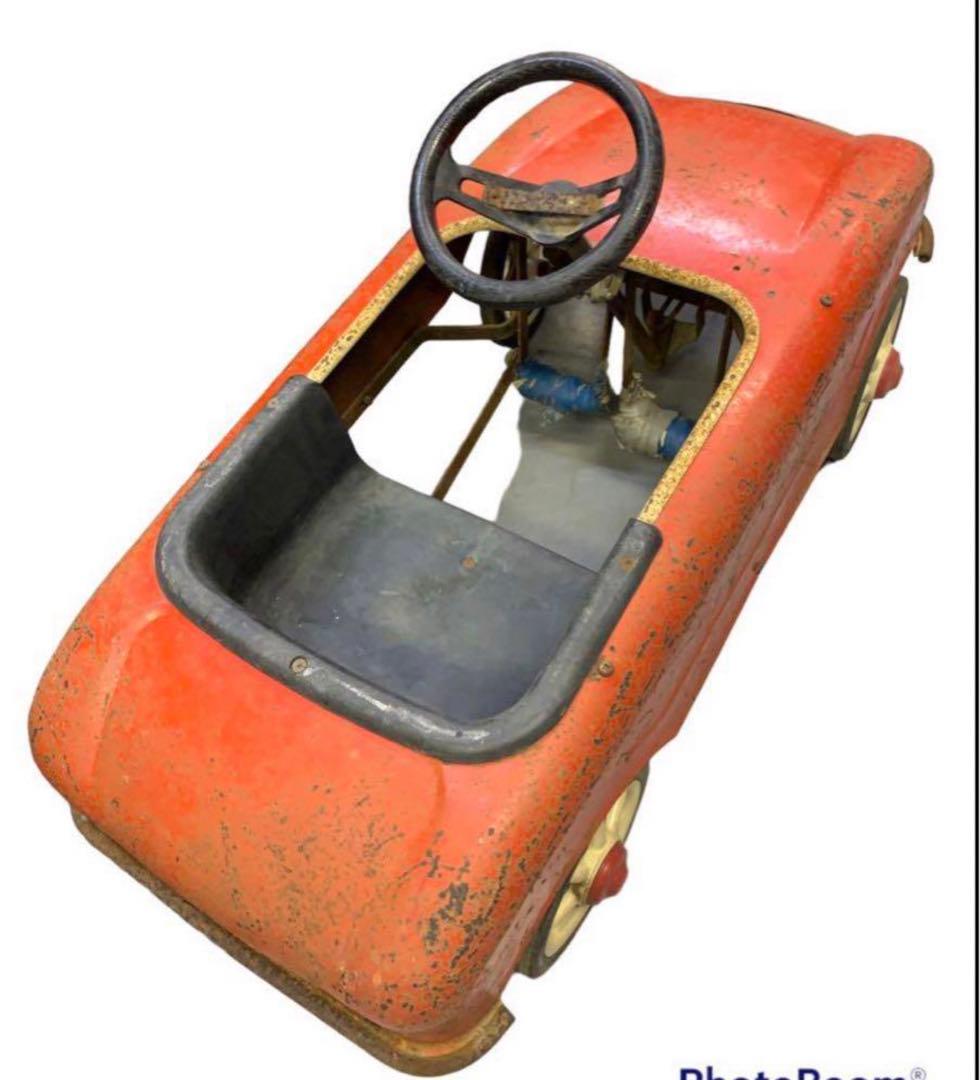送料込！【希少】スチールボディ ペダルカー 昭和レトロ