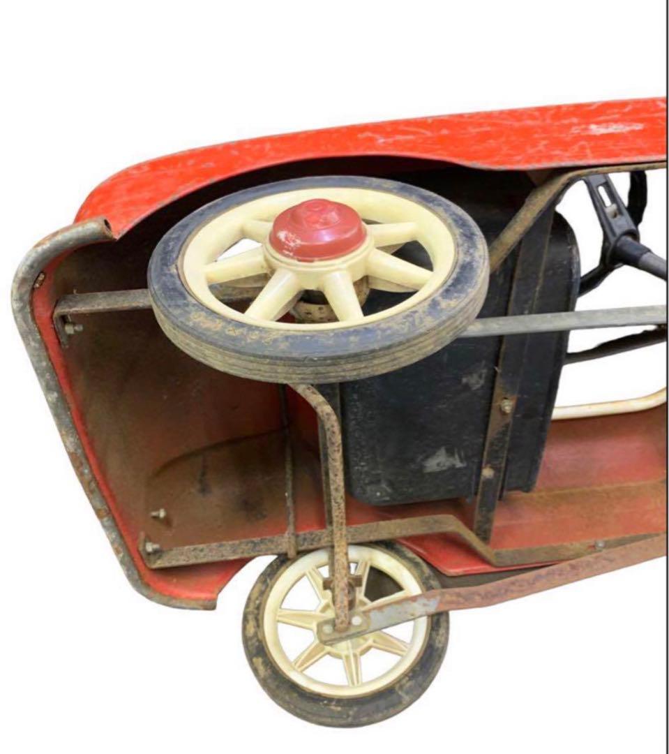 送料込！【希少】スチールボディ ペダルカー 昭和レトロ