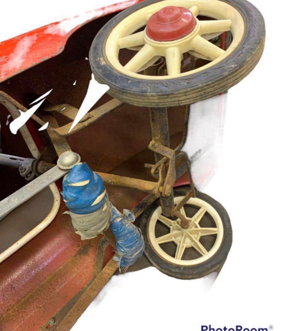送料込！【希少】スチールボディ ペダルカー 昭和レトロ