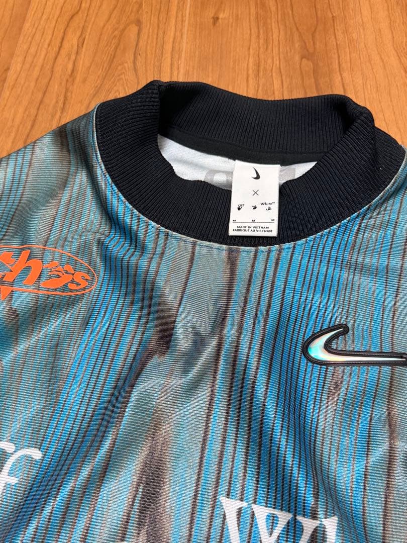 美品 ハニ着用 NIKE off-white ゲームシャツ サッカー y2k