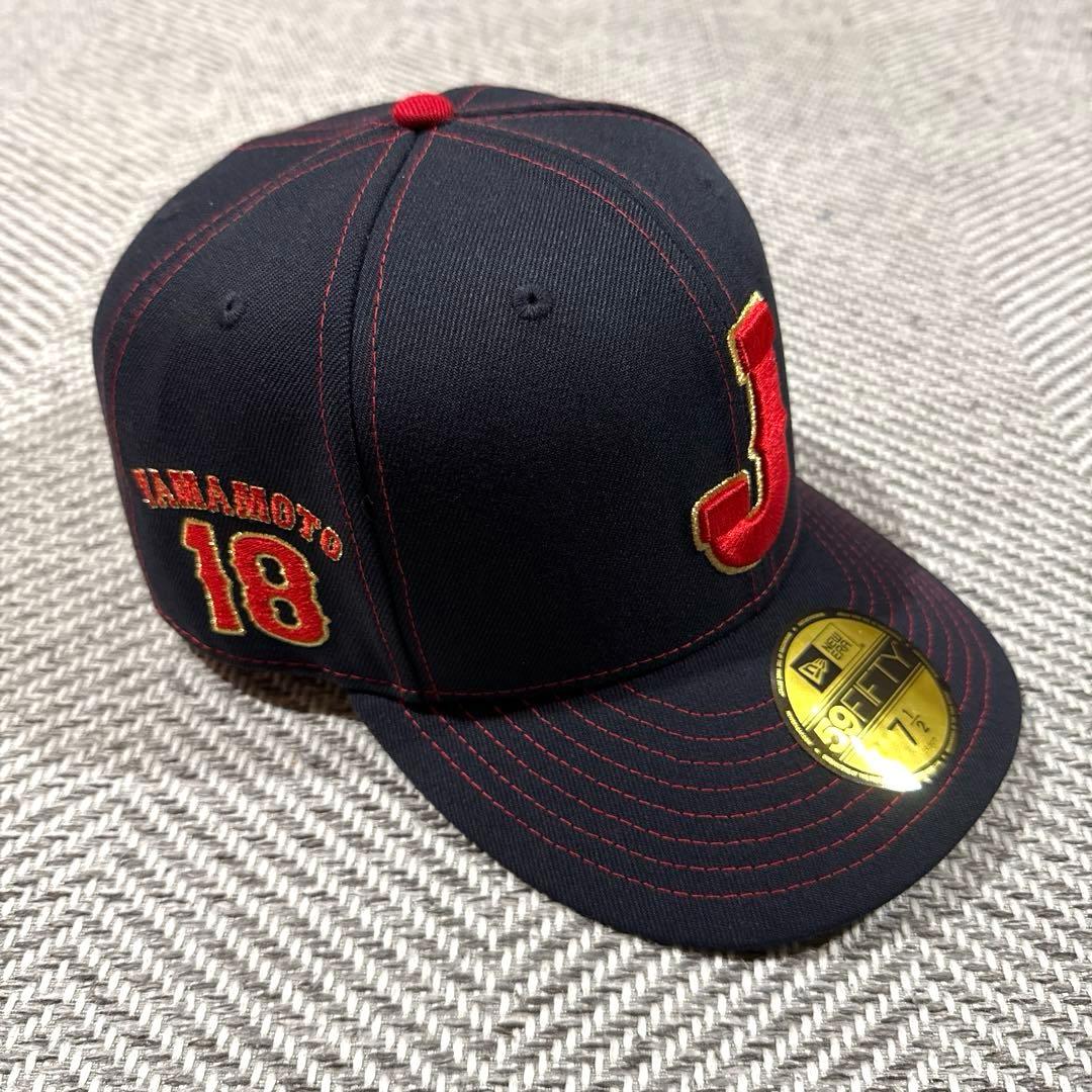 日本代表 59FIFTY キャップ 山本由伸　刺繍入り　7 1/2