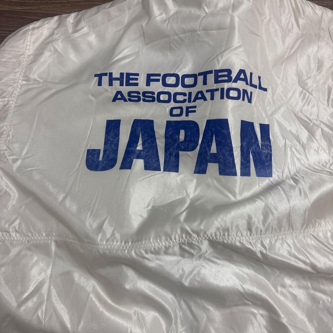 90s asics 日本代表 ベンチコート 中綿 白 フリーサイズ サッカー
