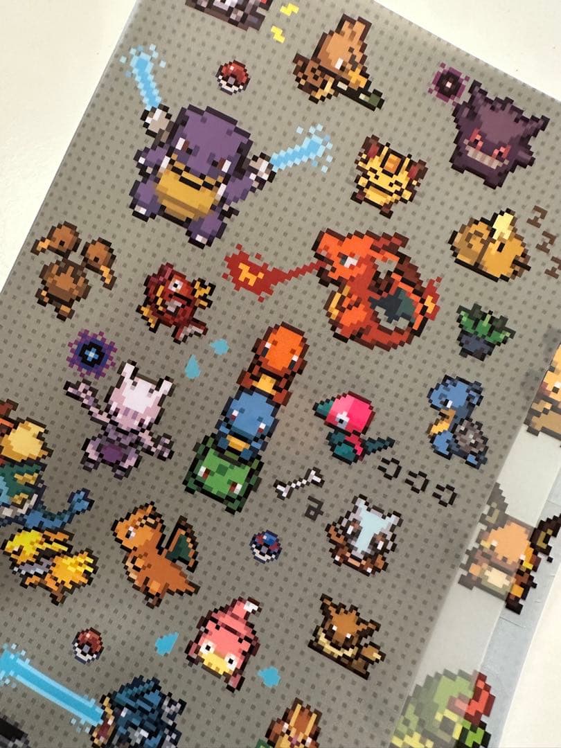 ポケモン　5ポケット　A4クリアファイル　初代カントーゲームドット絵