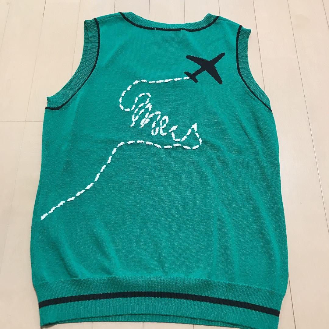 mu sports ベスト　刺繍　緑　40