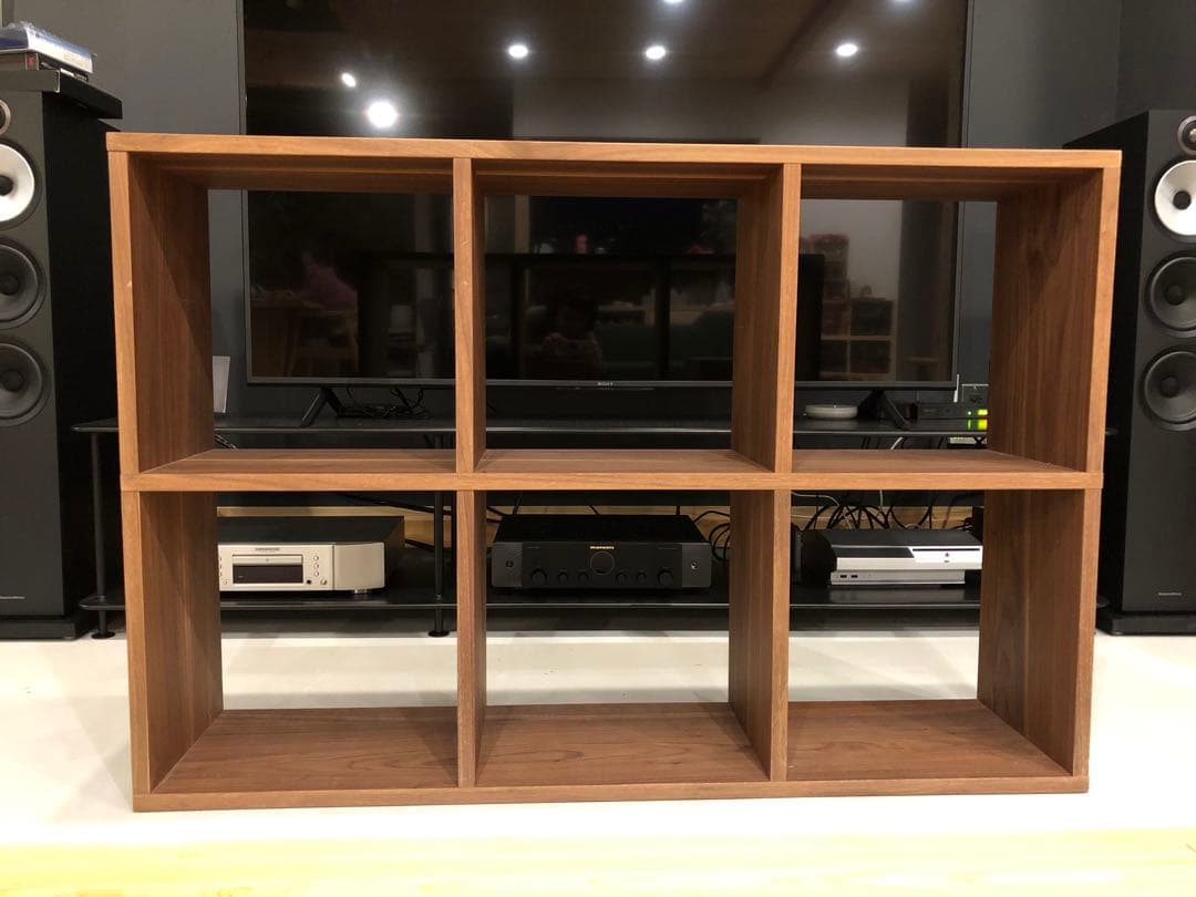 無印 スタッキングシェルフセット 3段×2列 ウォールナット材 引出し 棚 収納