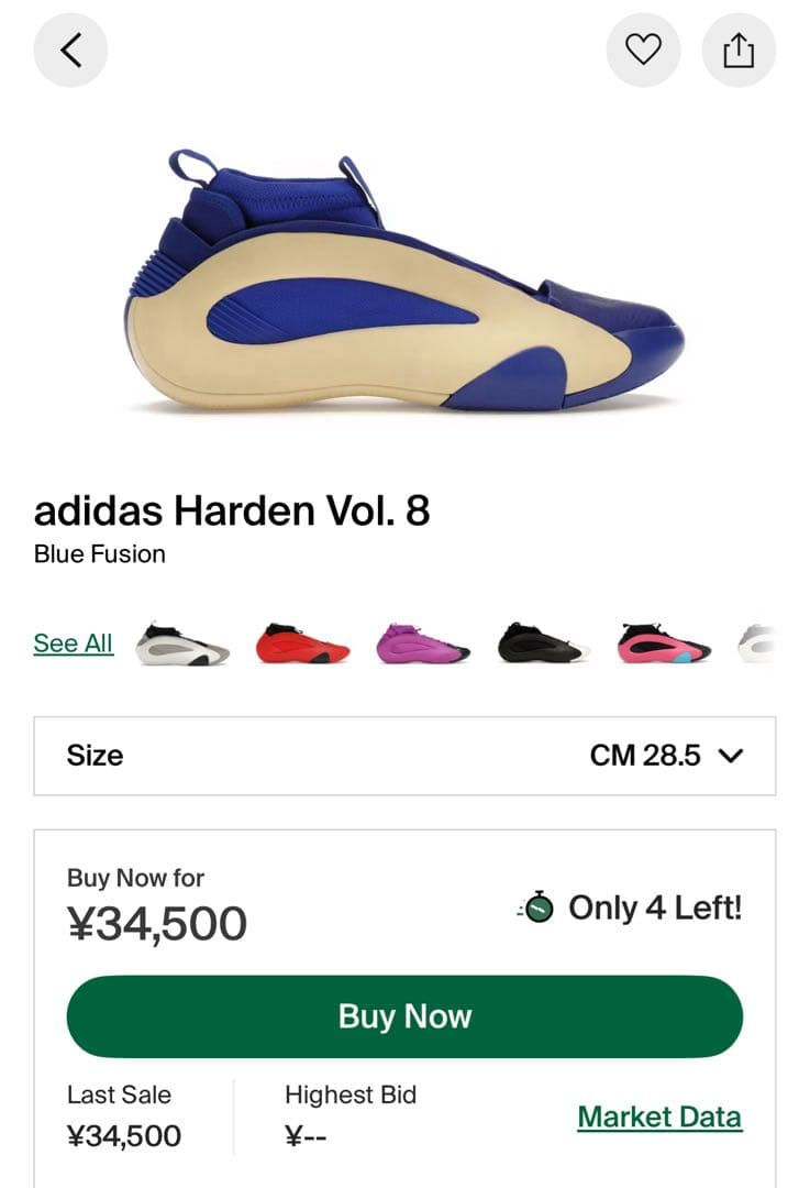 シューズ(男性用) Harden 8