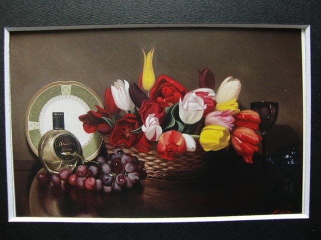 渡壁 広義 【花のある静物】 希少画集画、状態良好、新品高級額装付