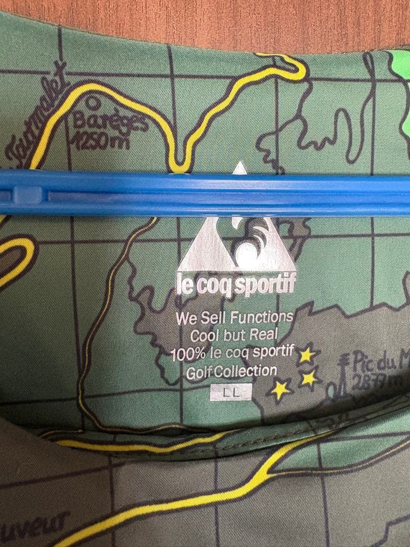 【新品格安・半額以下】le coq sportif 地図柄 ベスト