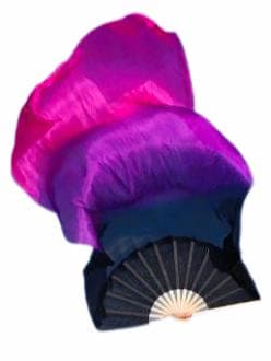 【新品】ファンベール両手1セット★高級100%シルク★黒紫ピンク
