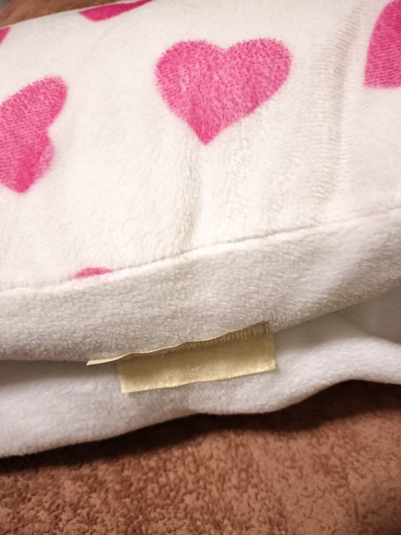 ハート クッション 枕 白 ラブリー 長方形