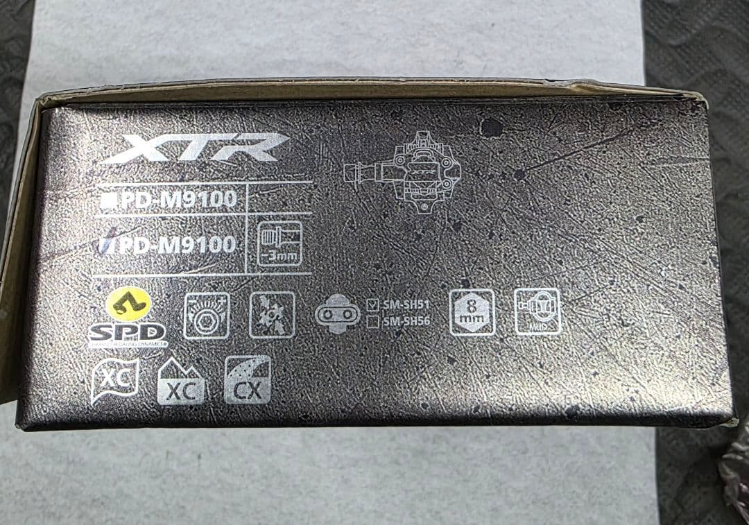 シマノ XTR SPDペダル PD-M9100 3mmショート軸 ロードバイク