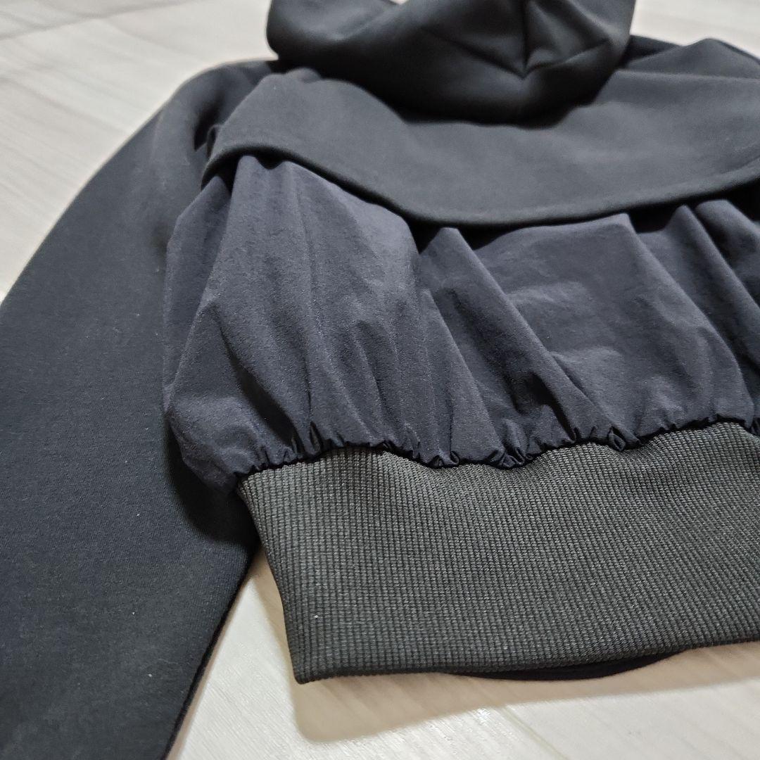 美品☆DANSKIN☆バックデザインハイブリッドフーディーUVケア M ブラック