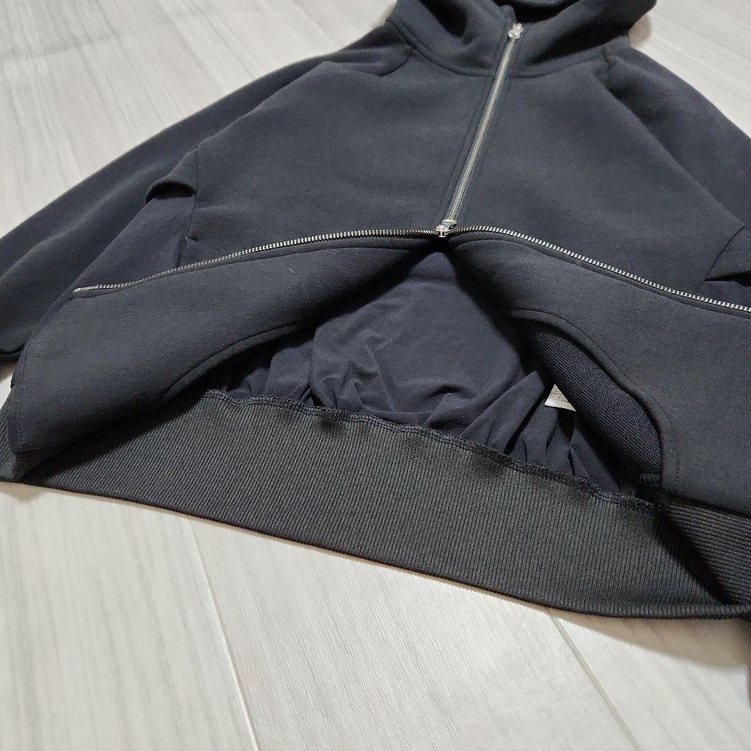 美品☆DANSKIN☆バックデザインハイブリッドフーディーUVケア M ブラック