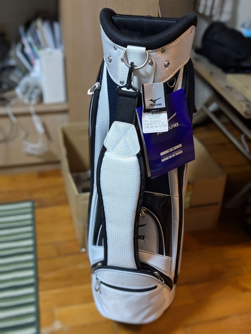 Mizuno キャディバッグ ホワイト/ネイビー(新品)